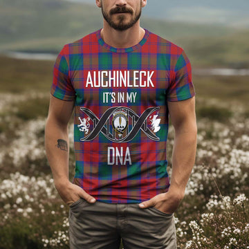 Auchinleck (Affleck) Tartan T-Shirt with Family Crest DNA In Me Style Kid's Shirt - Tartan Vibes Clothing