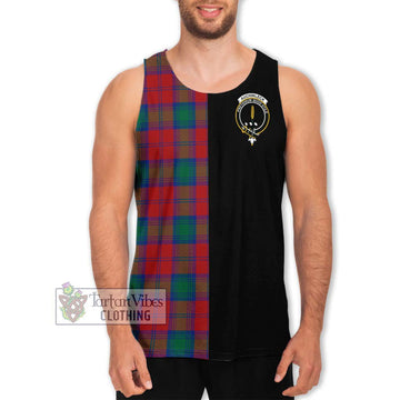 Auchinleck (Affleck) Tartan Men's Tank Top with Family Crest and Half Of Me Style Men - Tartan Vibes Clothing