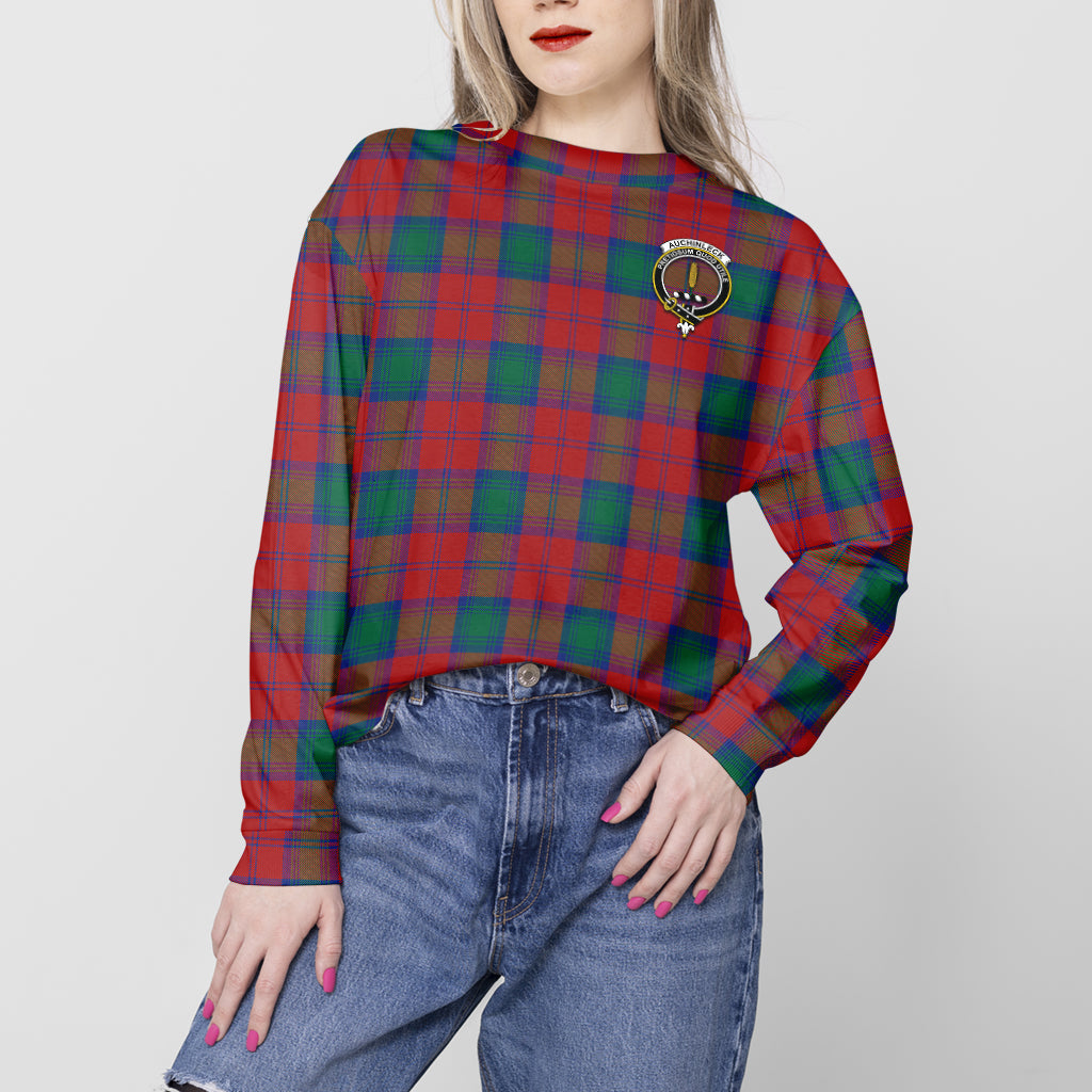 Auchinleck (Affleck) Tartan Sweatshirt with Family Crest - Tartan Vibes Clothing