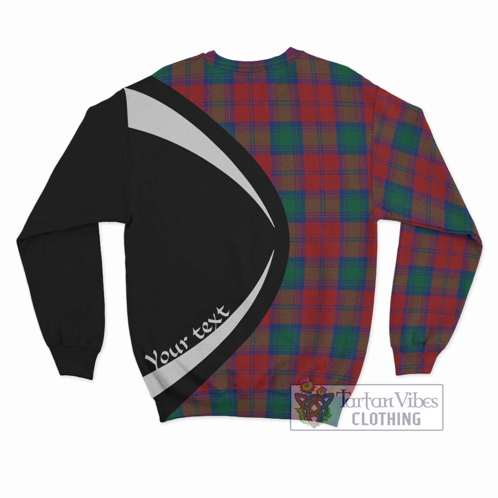Auchinleck (Affleck) Tartan Sweatshirt with Family Crest Circle Style - Tartan Vibes Clothing