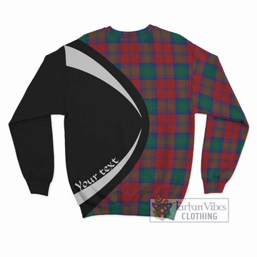 Auchinleck (Affleck) Tartan Sweatshirt with Family Crest Circle Style - Tartan Vibes Clothing