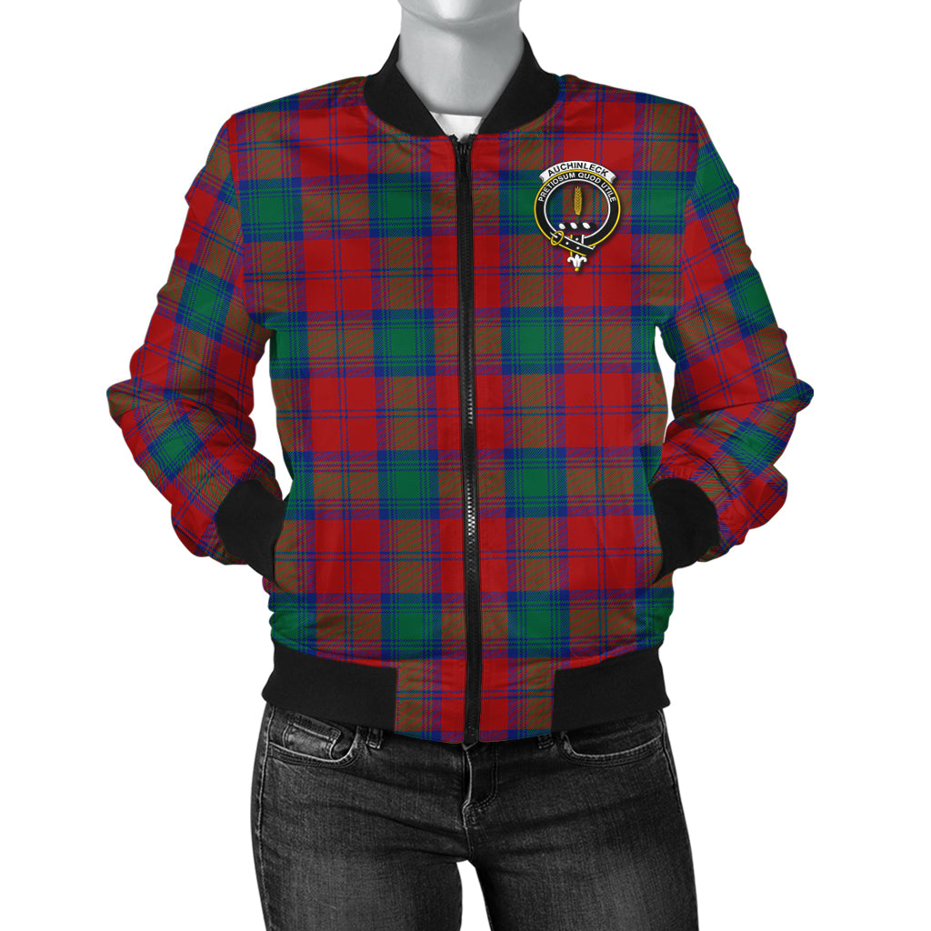 Auchinleck (Affleck) Tartan Bomber Jacket with Family Crest - Tartan Vibes Clothing