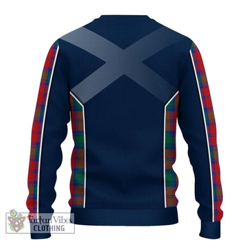 Auchinleck (Affleck) Tartan Ugly Sweater with Family Crest and Lion Rampant Vibes Sport Style - Tartan Vibes Clothing