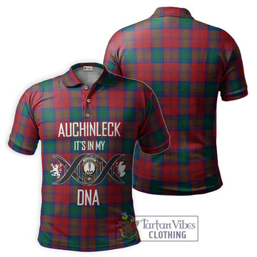 Auchinleck (Affleck) Tartan Polo Shirt with Family Crest DNA In Me Style - Tartan Vibes Clothing