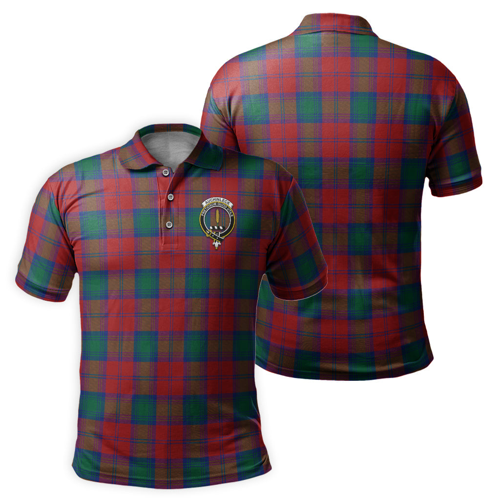 Auchinleck Tartan Men's Polo Shirt with Family Crest - Tartanvibesclothing