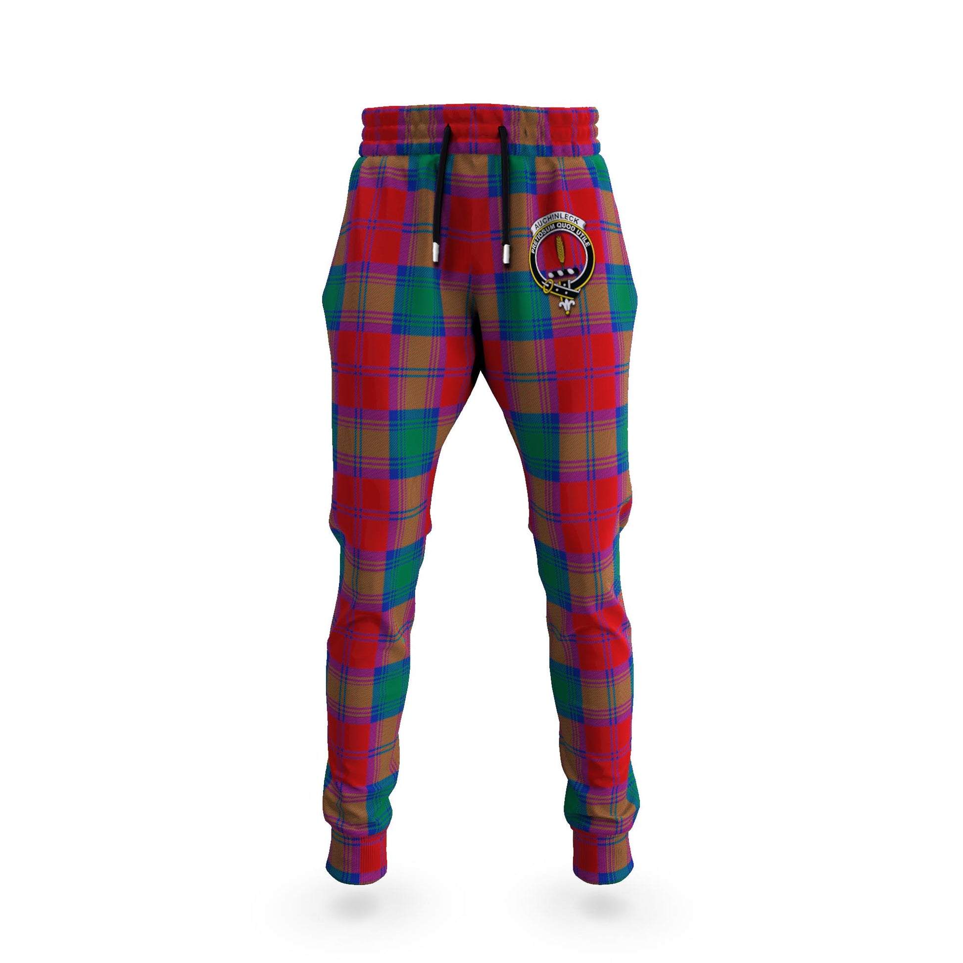 Auchinleck (Affleck) Tartan Joggers Pants with Family Crest 5XL - Tartan Vibes Clothing