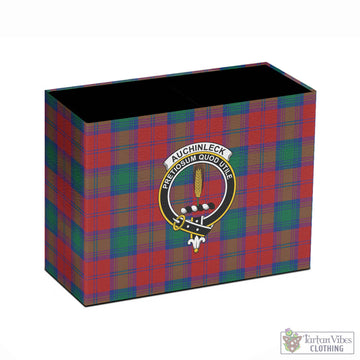 Auchinleck (Affleck) Tartan Pen Holder with Family Crest - Tartan Vibes Clothing