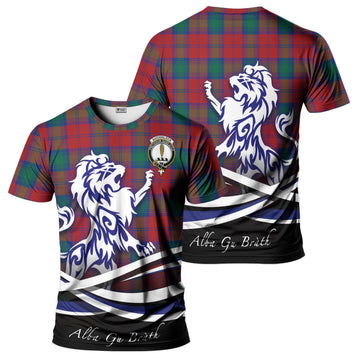 Auchinleck (Affleck) Tartan T-Shirt with Alba Gu Brath Regal Lion Emblem - Tartan Vibes Clothing