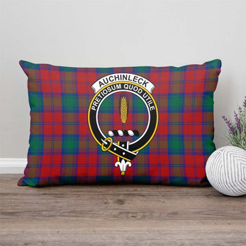 Auchinleck (Affleck) Tartan Pillow Cover with Family Crest - Tartan Vibes Clothing