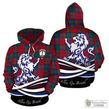 Auchinleck (Affleck) Tartan Hoodie with Alba Gu Brath Regal Lion Emblem - Tartan Vibes Clothing