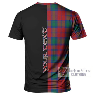 Auchinleck (Affleck) Tartan T-Shirt with Family Crest and Half Of Me Style - Tartan Vibes Clothing