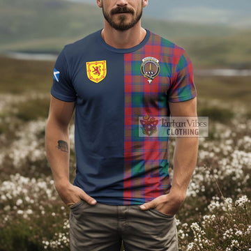Auchinleck (Affleck) Tartan T-Shirt Alba with Scottish Lion Royal Arm Half Style - Tartan Vibes Clothing