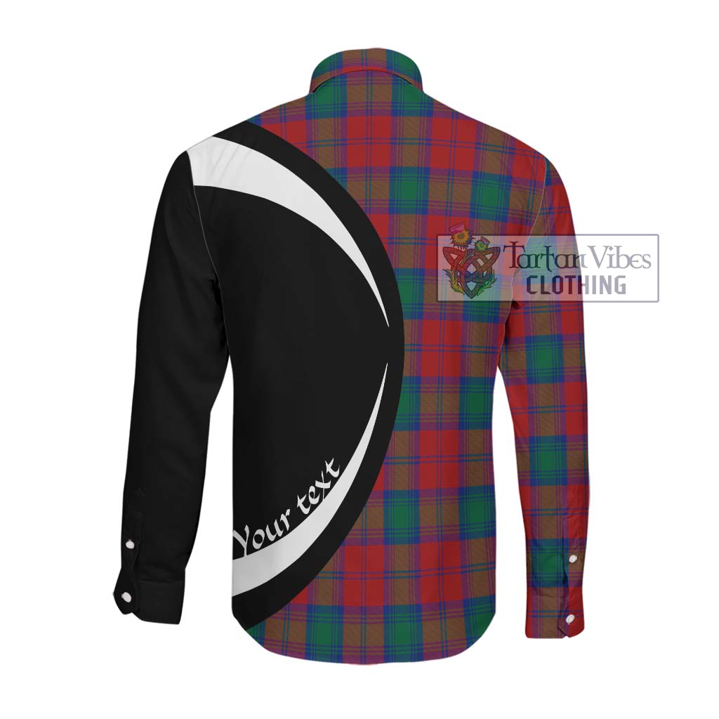Auchinleck (Affleck) Tartan Long Sleeve Button Up with Family Crest Circle Style Men's Shirt - Tartan Vibes Clothing