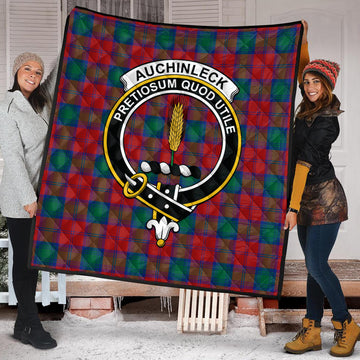 Auchinleck Tartan Quilt with Family Crest