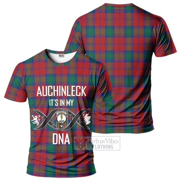 Auchinleck (Affleck) Tartan T-Shirt with Family Crest DNA In Me Style - Tartan Vibes Clothing