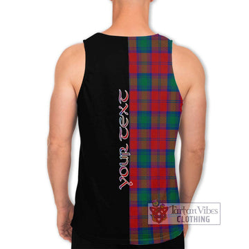 Auchinleck (Affleck) Tartan Men's Tank Top with Family Crest and Half Of Me Style - Tartan Vibes Clothing