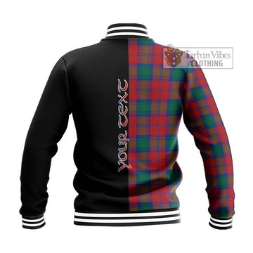 Auchinleck (Affleck) Tartan Baseball Jacket with Family Crest and Half Of Me Style - Tartan Vibes Clothing