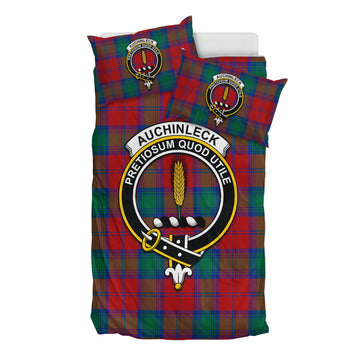Auchinleck (Affleck) Tartan Bedding Set with Family Crest - Tartan Vibes Clothing