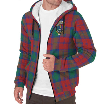 Auchinleck (Affleck) Tartan Sherpa Hoodie with Family Crest - Tartan Vibes Clothing