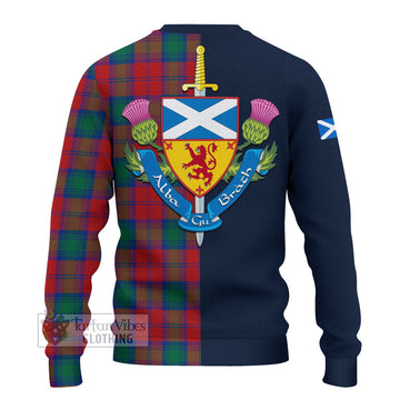 Auchinleck (Affleck) Tartan Ugly Sweater Alba with Scottish Lion Royal Arm Half Style - Tartan Vibes Clothing
