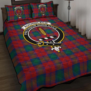 Auchinleck (Affleck) Tartan Quilt Bed Set with Family Crest - Tartan Vibes Clothing