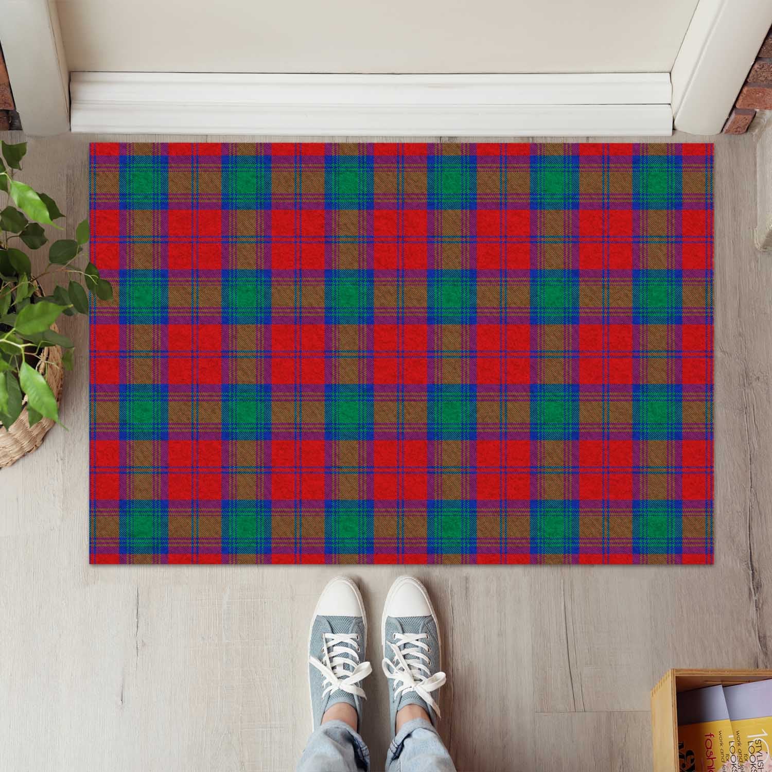 Auchinleck (Affleck) Tartan Rubber Doormat - Tartan Vibes Clothing