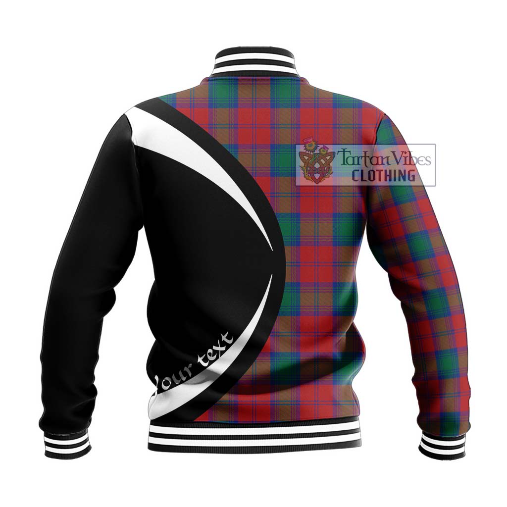 Auchinleck (Affleck) Tartan Baseball Jacket with Family Crest Circle Style - Tartan Vibes Clothing