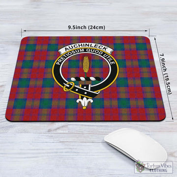 Auchinleck Tartan Mouse Pad with Family Crest