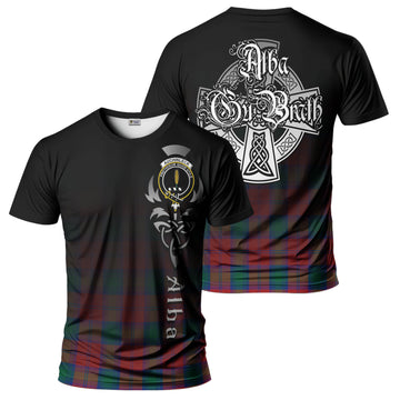 Tartan Vibes Clothing Auchinleck Tartan T-Shirt Featuring Alba Gu Brath Family Crest Celtic Inspired