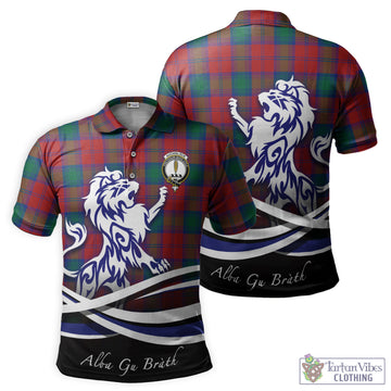 Auchinleck (Affleck) Tartan Polo Shirt with Alba Gu Brath Regal Lion Emblem - Tartan Vibes Clothing