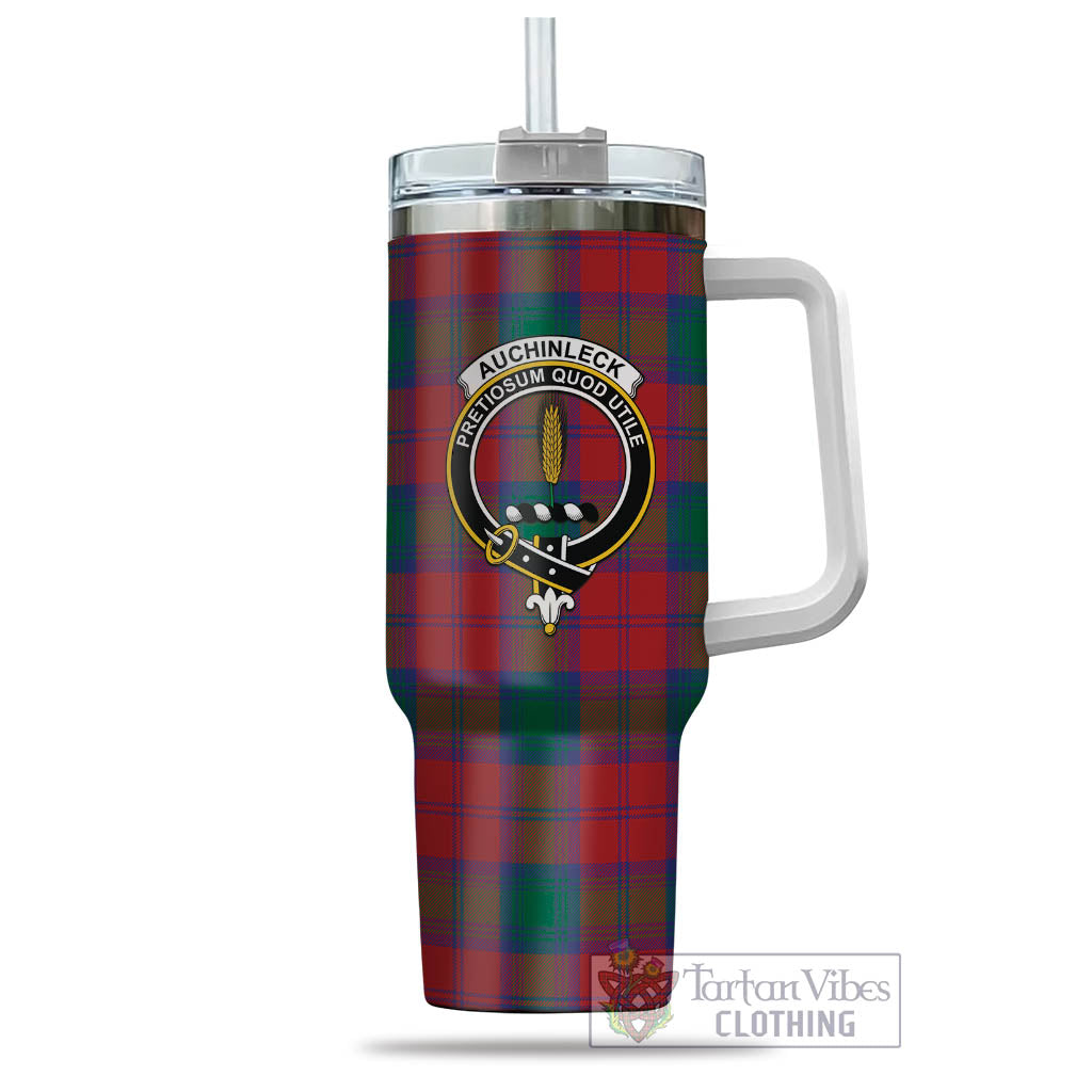 Auchinleck (Affleck) Tartan Tumbler with Handle with Family Crest - Tartan Vibes Clothing