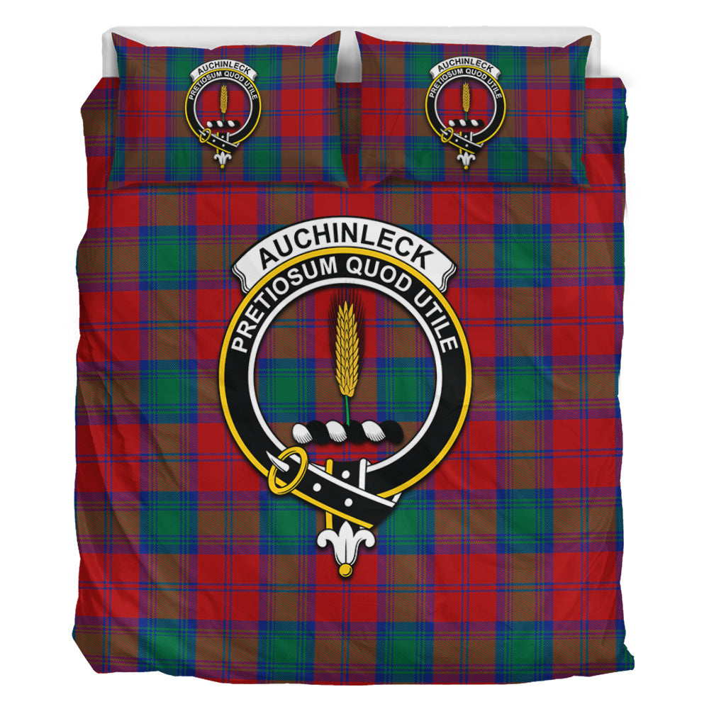 Auchinleck (Affleck) Tartan Bedding Set with Family Crest - Tartan Vibes Clothing