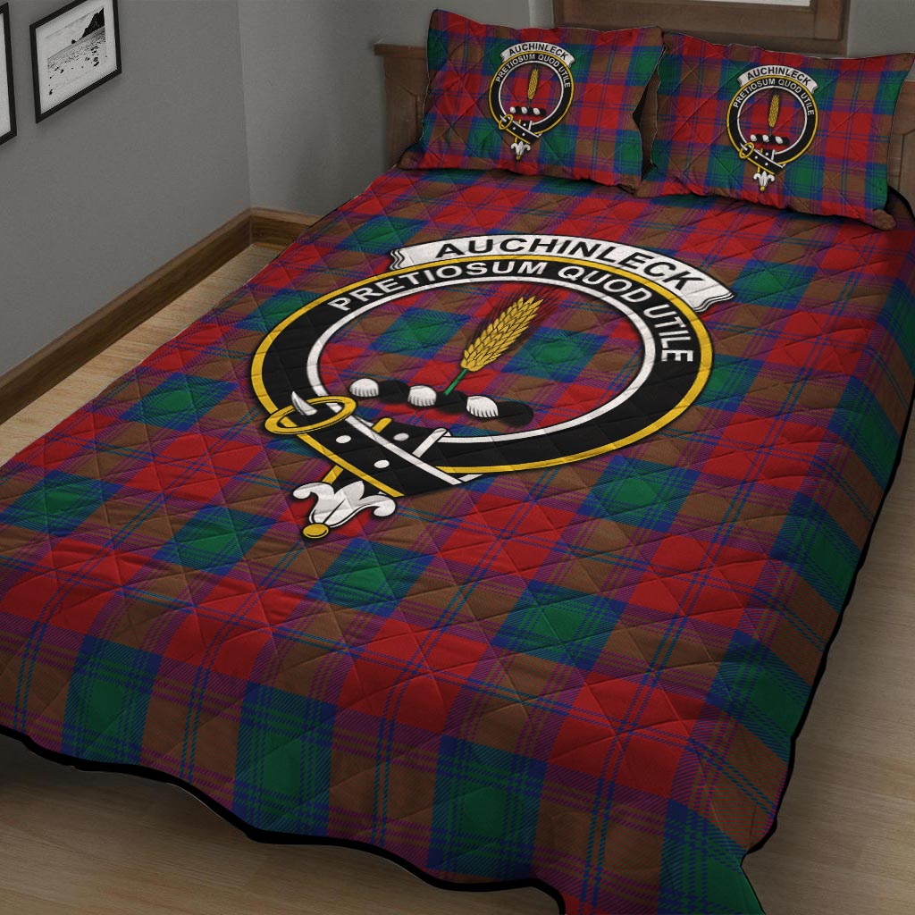 Auchinleck (Affleck) Tartan Quilt Bed Set with Family Crest - Tartan Vibes Clothing
