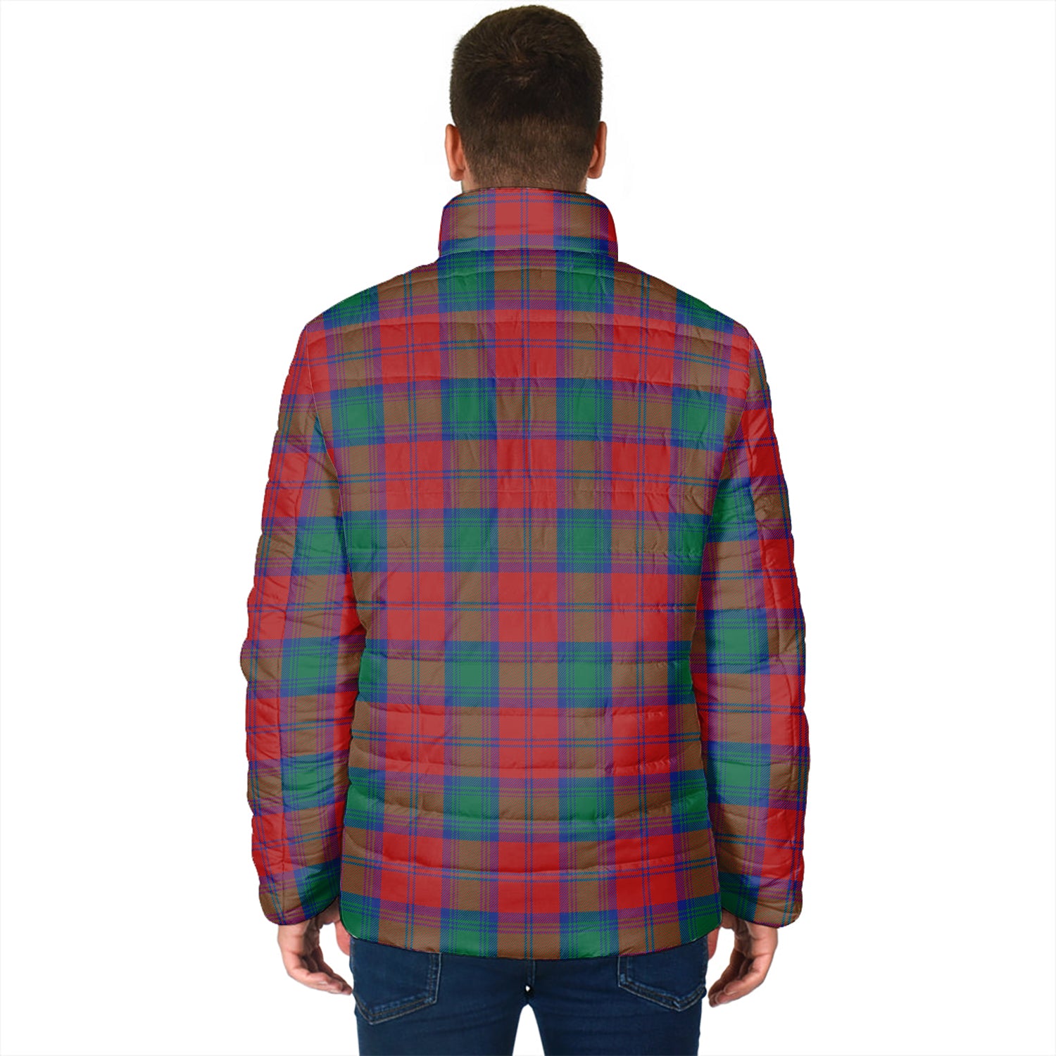 Auchinleck (Affleck) Tartan Padded Jacket with Family Crest - Tartan Vibes Clothing