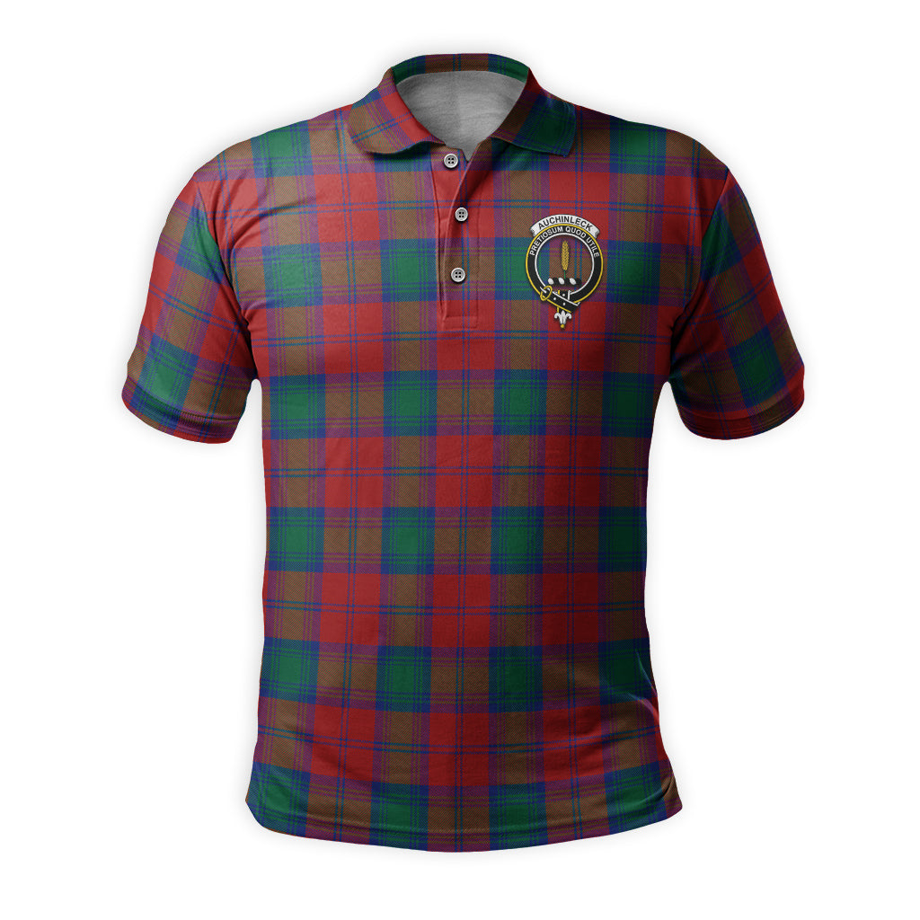 Auchinleck Tartan Men's Polo Shirt with Family Crest - Tartanvibesclothing