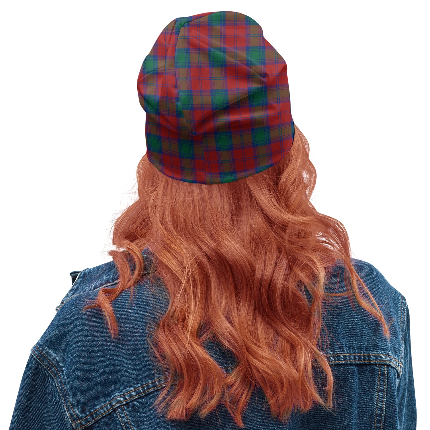 Auchinleck (Affleck) Tartan Beanies Hat with Family Crest - Tartan Vibes Clothing