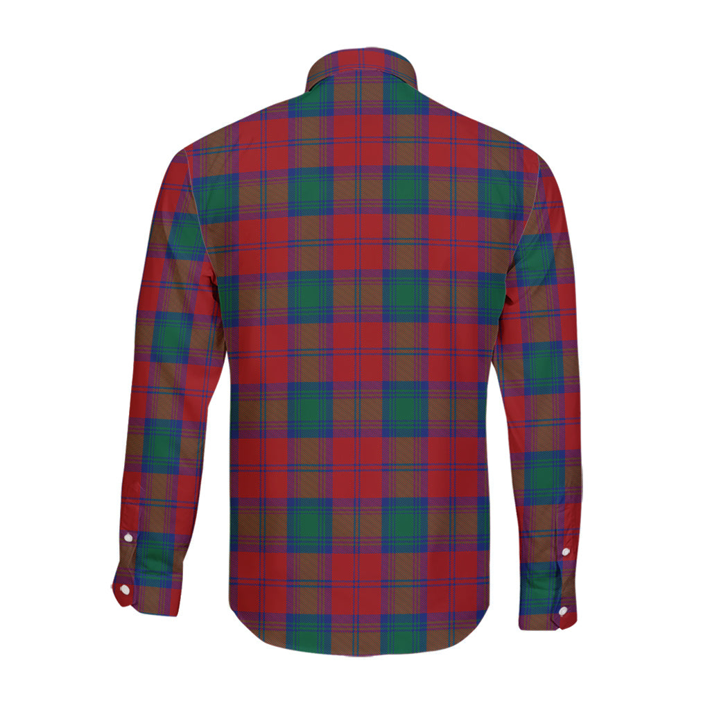 Auchinleck (Affleck) Tartan Long Sleeve Button Up Shirt with Family Crest - Tartan Vibes Clothing