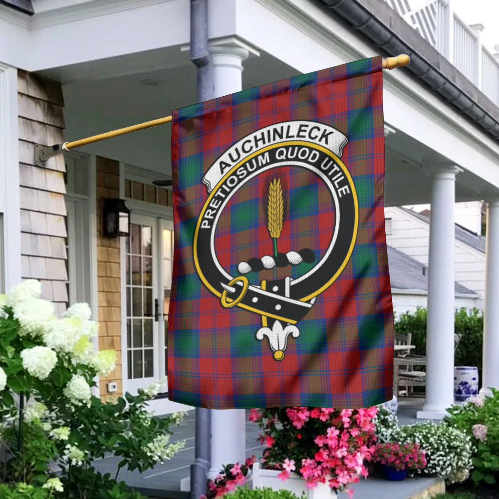 Auchinleck (Affleck) Tartan Flag with Family Crest - Tartan Vibes Clothing