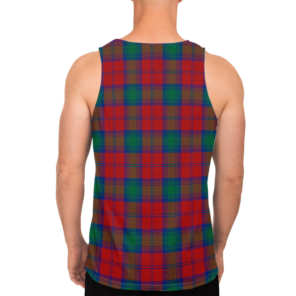Auchinleck (Affleck) Tartan Mens Tank Top with Family Crest - Tartan Vibes Clothing