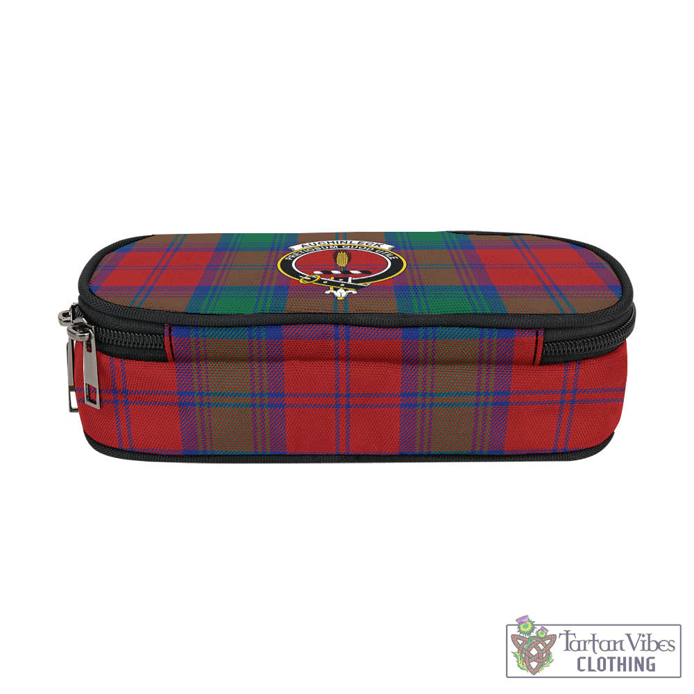 Auchinleck Tartan Crest Leather Handbag