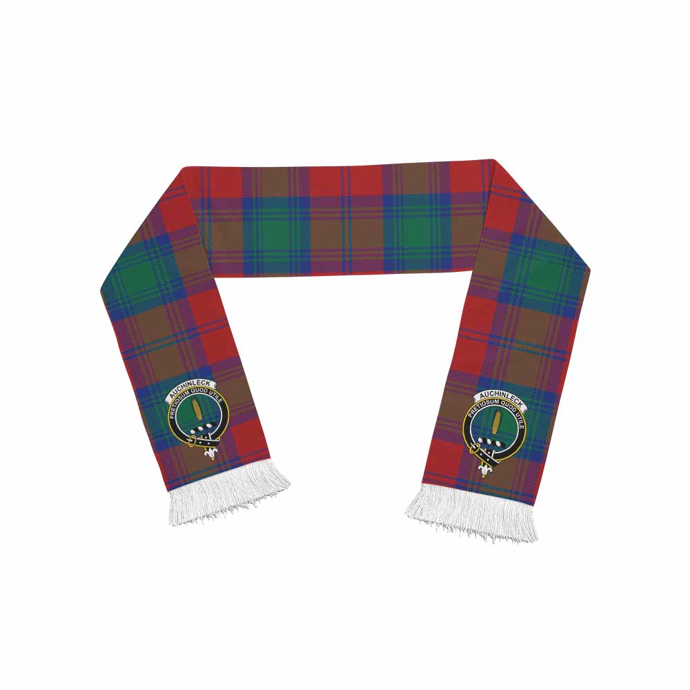 Auchinleck (Affleck) Tartan Ruffneck Scarf with Family Crest One Size 67.7*6.7 inches - Tartan Vibes Clothing