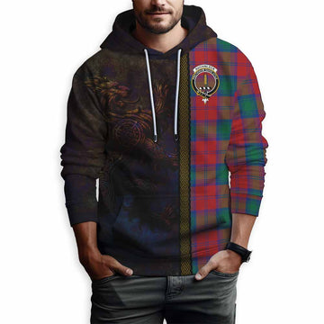 Tartan Vibes Clothing Auchinleck (Affleck) Tartan Family Crest Hoodie Alba Gu Brath Be Brave Lion Ancient Style