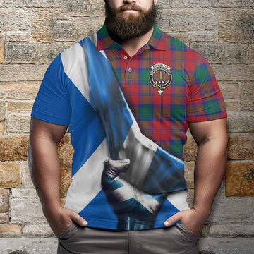 Auchinleck (Affleck) Tartan Polo Shirt with Family Crest Scotland Patriotic Style Kid - Tartan Vibes Clothing