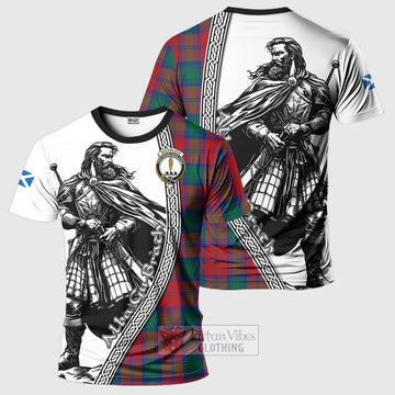 Auchinleck (Affleck) Tartan Clan Crest T-Shirt with Highlander Warrior Celtic Style Kid's Shirt - Tartan Vibes Clothing