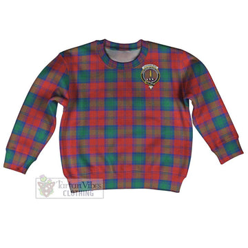 Auchinleck (Affleck) Tartan Kid Ugly Sweater with Family Crest Kid - Tartan Vibes Clothing