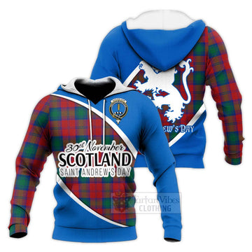 Auchinleck (Affleck) Family Crest Tartan Knitted Hoodie Celebrate Saint Andrew's Day in Style Unisex Knitted Pullover Hoodie - Tartan Vibes Clothing