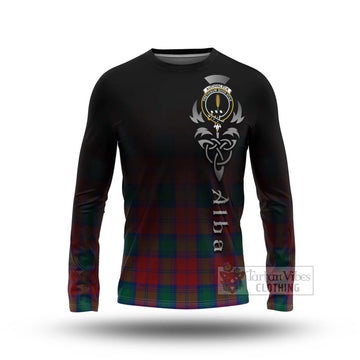 Auchinleck (Affleck) Tartan Long Sleeve T-Shirt Featuring Alba Gu Brath Family Crest Celtic Inspired Unisex - Tartan Vibes Clothing