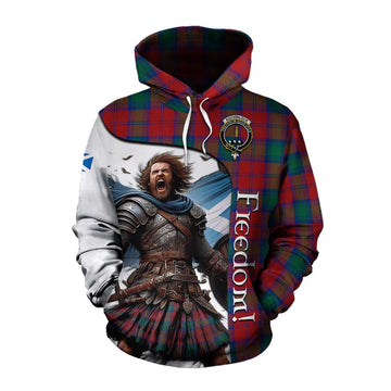 Tartan Vibes Clothing Auchinleck (Affleck) Crest Tartan Cotton Hoodie Inspired by the Freedom of Scottish Warrior