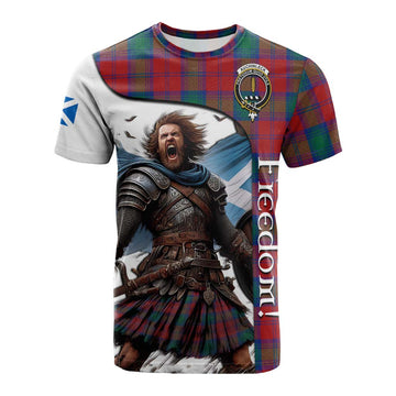Auchinleck (Affleck) Crest Tartan Cotton T-shirt Inspired by the Freedom of Scottish Warrior