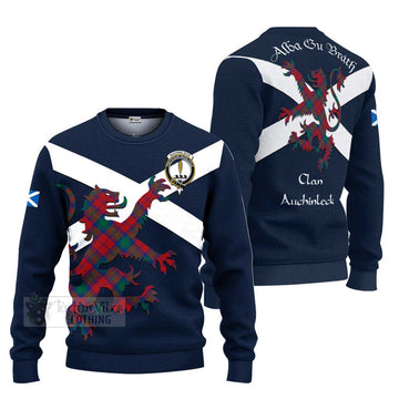 Auchinleck (Affleck) Tartan Lion Rampant Ugly Sweater Proudly Display Your Heritage with Alba Gu Brath and Clan Name Unisex - Tartan Vibes Clothing
